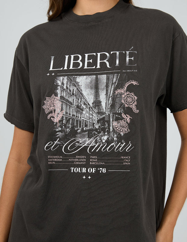 Atlas Relaxed Tee - Washed Black