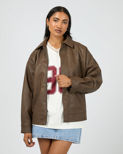 Alba PU Bomber - Brown