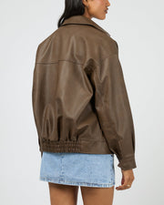 Alba PU Bomber - Brown