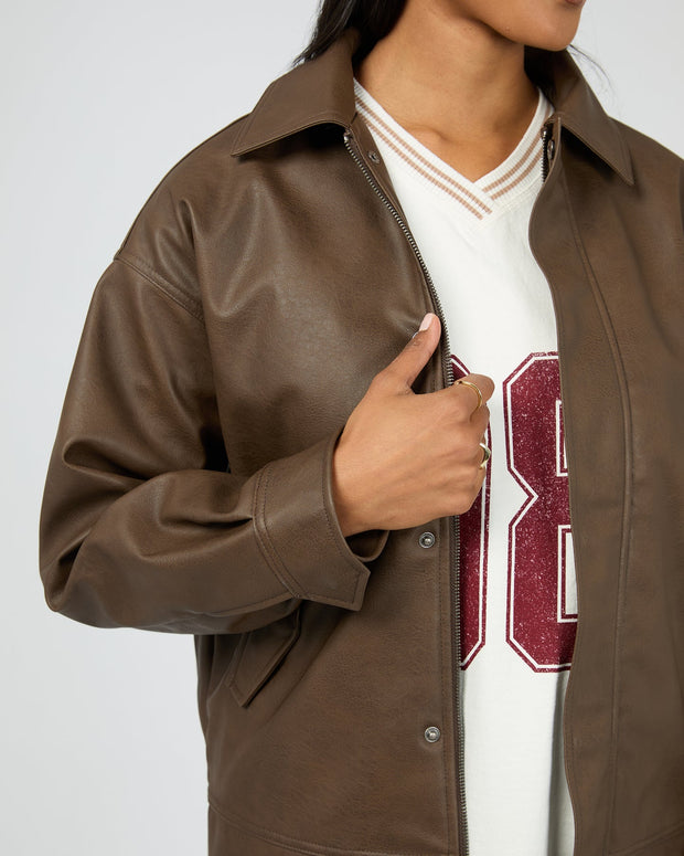 Alba PU Bomber - Brown