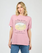 Rocky Mountains Relaxed Tee - Quartz Pink