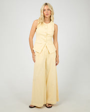 Alessa Linen Vest - Yellow
