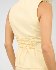 Alessa Linen Vest - Yellow