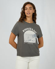 Positano Regular Tee - Charcoal