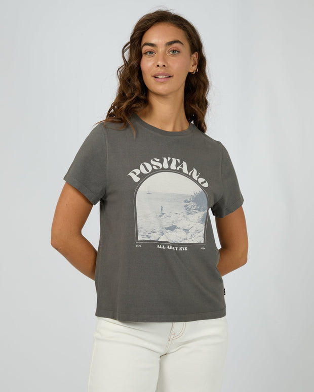 Positano Regular Tee - Charcoal