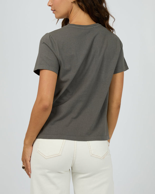 Positano Regular Tee - Charcoal