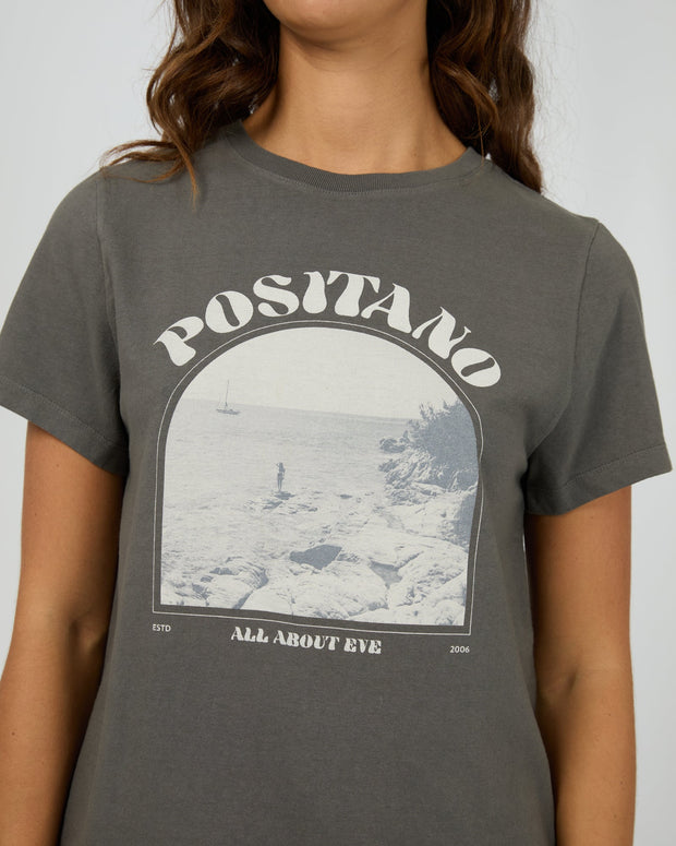 Positano Regular Tee - Charcoal