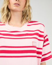 Ruby Crop Relaxed Tee - Red