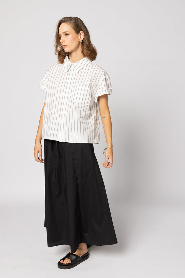 Fonze Shirt - White/Black Stripe