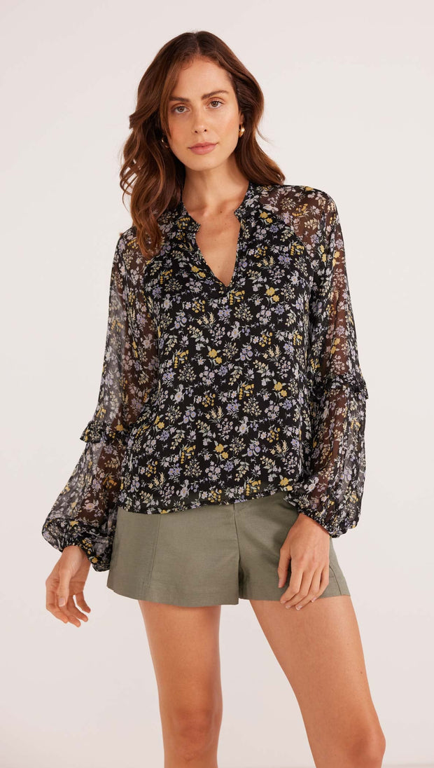 Taylee Long Sleeve Blouse - Floral