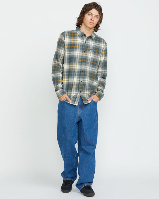 Caden Plaid Long Sleeve Shirt - Dark Slate