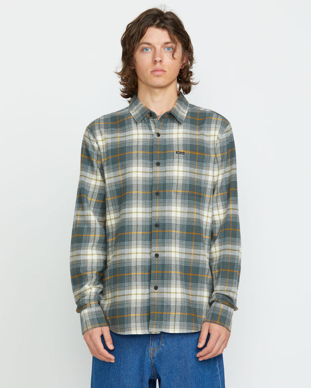 Caden Plaid Long Sleeve Shirt - Dark Slate