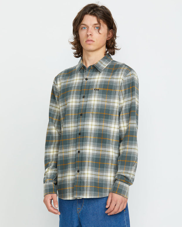 Caden Plaid Long Sleeve Shirt - Dark Slate