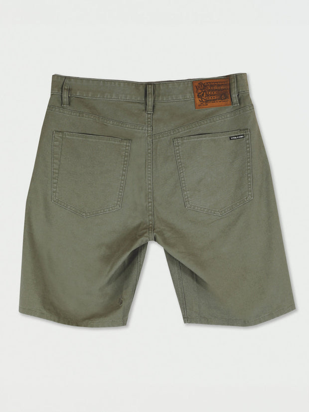 Modown Canvas 5 Pocket Short - Army Green Combo