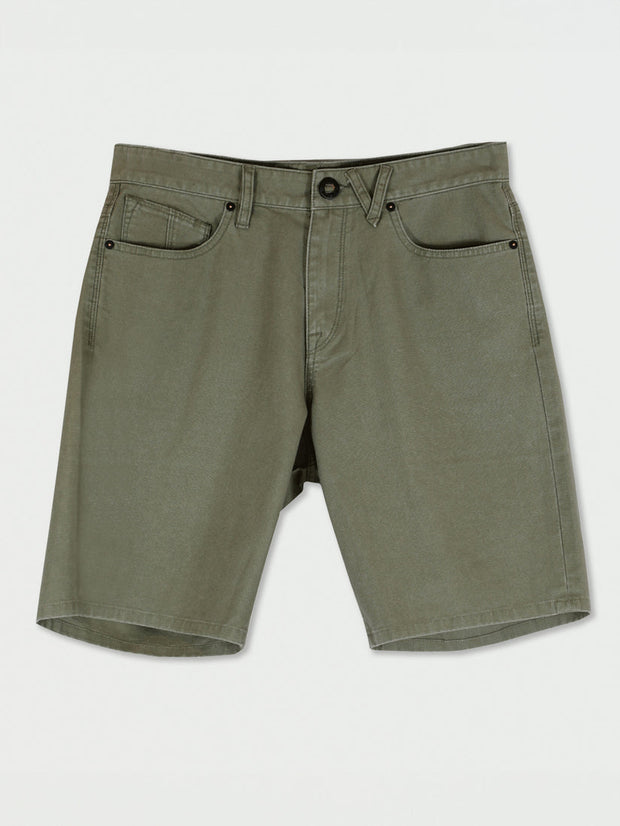 Modown Canvas 5 Pocket Short - Army Green Combo