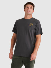 Aus Anchored Shred Tee - Asphalt Black