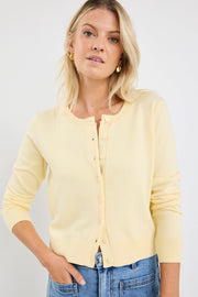 Allegiance Crewneck Cardigan - Lemon
