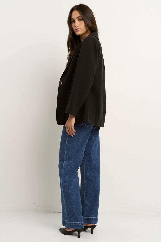 Atlantic Cotton Classic Blazer - Black