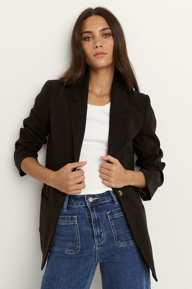 Atlantic Cotton Classic Blazer - Black