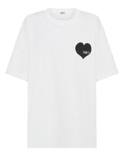 Heart Tee - White with Black Heart