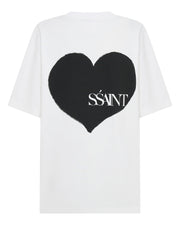 Heart Tee - White with Black Heart