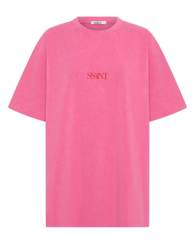 No Vacancy Tee - Acid Wash Dark Pink