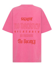 No Vacancy Tee - Acid Wash Dark Pink