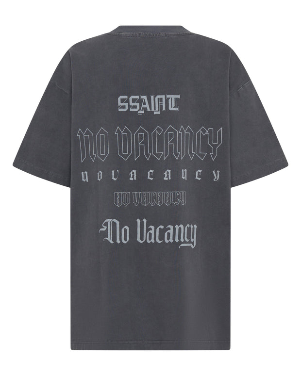 No Vacancy Tee - Charcoal Acid Wash