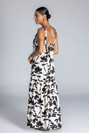 Break Your Heart Dress - Ivory with Black Floral