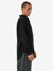 Hemp Oversized Long Sleeve Shirt - Black