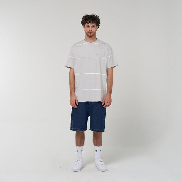Easy Stripe Tee - Grey/White