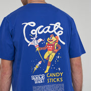 X Space Man Candy Scripted T-Shirt - Blue