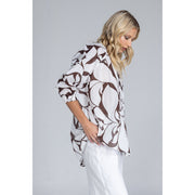 Charlotte Top - Exclusive Chocolate with Ivory Floral Print