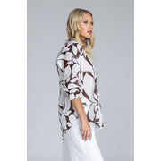 Charlotte Top - Exclusive Chocolate with Ivory Floral Print