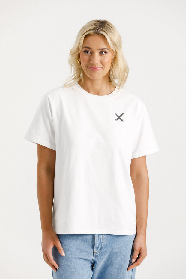 Chris Tee - White with Shadow X