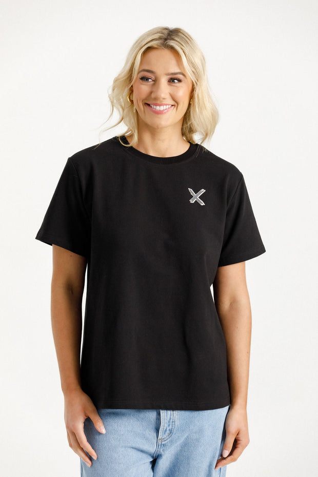 Chris Tee - Black with Shadow X