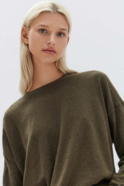 Cotton Cashmere Lounge Sweater - Pea Marle