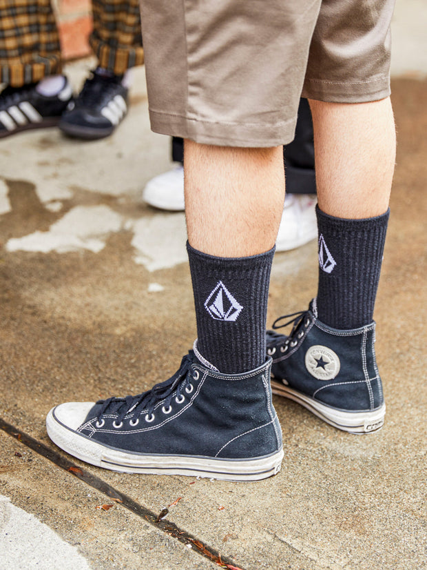 Full Stone Sock 3PK - Black