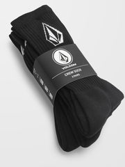 Full Stone Sock 3PK - Black