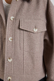 Driver Boucle Trucker Jacket - Taupe
