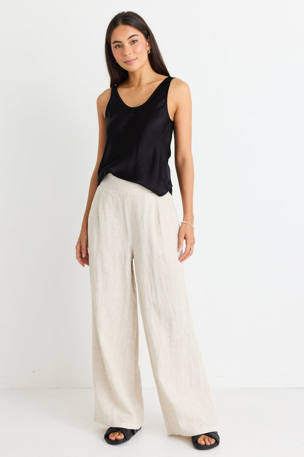 Guardian Wide Leg Pants - Natural Linen