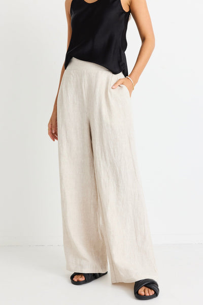 Guardian Wide Leg Pants - Natural Linen