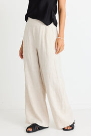 Guardian Wide Leg Pants - Natural Linen