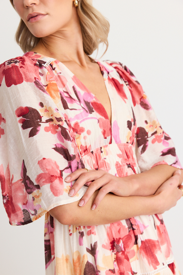 Unique fluent floral dress hotsell