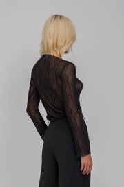 Gigi Top - Black Vines