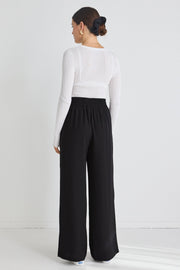 Instinctive Recycled Stretch Wide Leg Pant - Black