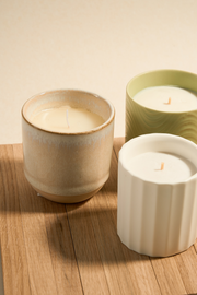 Ivory Glazed Ceramic Soy Wax Candle