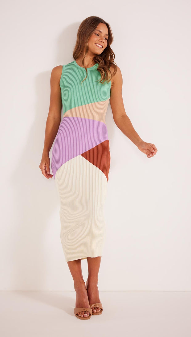 Kosa Colour Block Knit Dress - Multi
