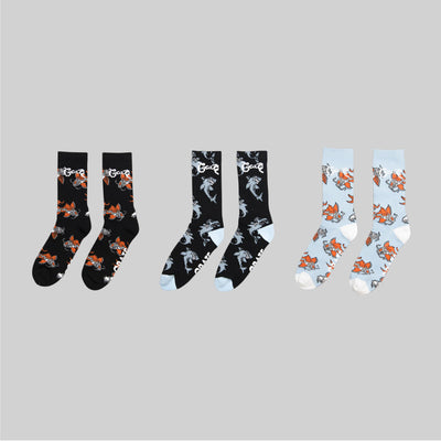 Koi/Shark Sock Pack - Multi