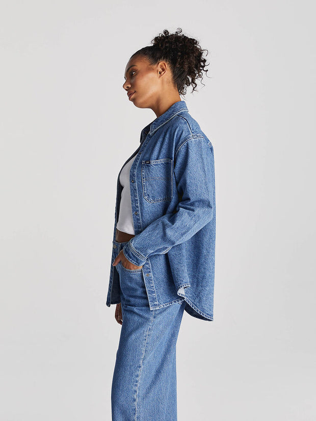 Signature Relaxed Denim Shirt - Indigo